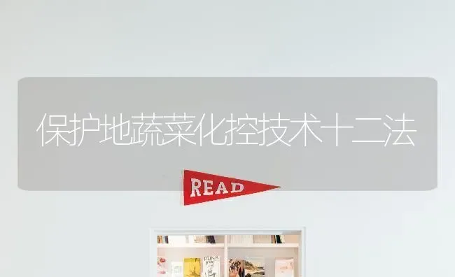 保护地蔬菜化控技术十二法 | 蔬菜种植