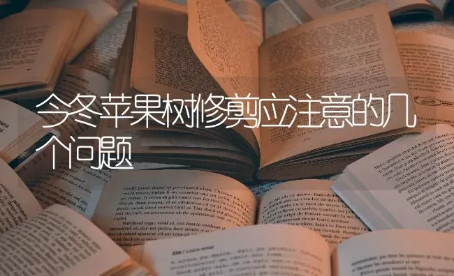 今冬苹果树修剪应注意的几个问题 | 瓜果种植
