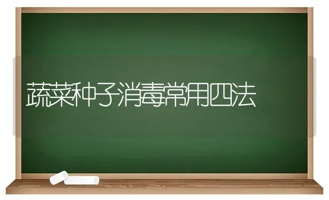 蔬菜种子消毒常用四法 | 蔬菜种植