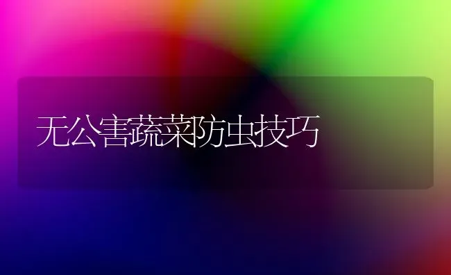无公害蔬菜防虫技巧 | 蔬菜种植