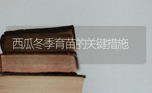 西瓜冬季育苗的关键措施 | 瓜果种植