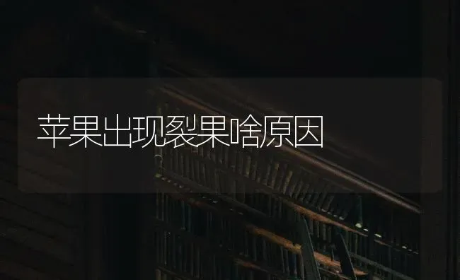 苹果出现裂果啥原因 | 瓜果种植