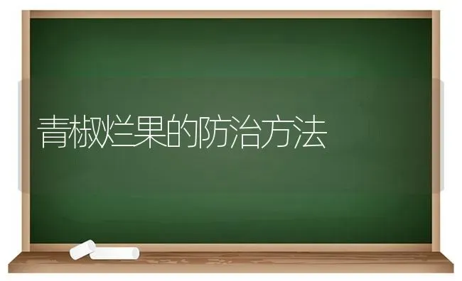 青椒烂果的防治方法 | 瓜果种植