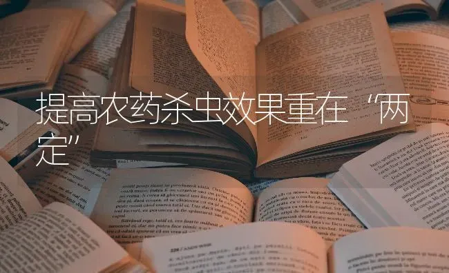 提高农药杀虫效果重在“两定” | 瓜果种植