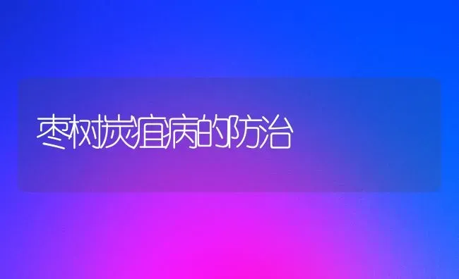 枣树炭疽病的防治 | 瓜果种植