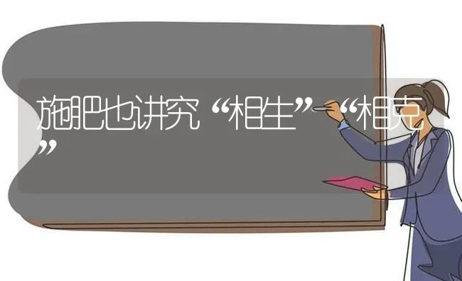 施肥也讲究“相生”“相克” | 种植肥料施肥