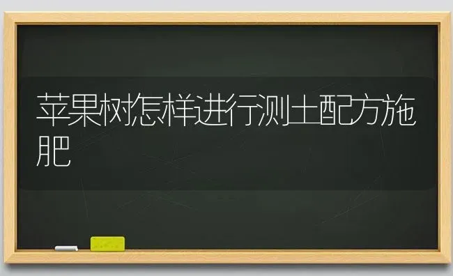 苹果树怎样进行测土配方施肥 | 瓜果种植