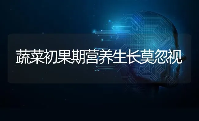 蔬菜初果期营养生长莫忽视 | 蔬菜种植