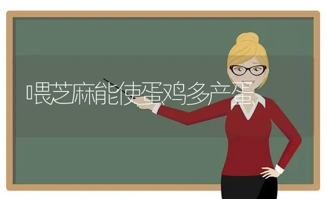 喂芝麻能使蛋鸡多产蛋 | 粮油作物种植