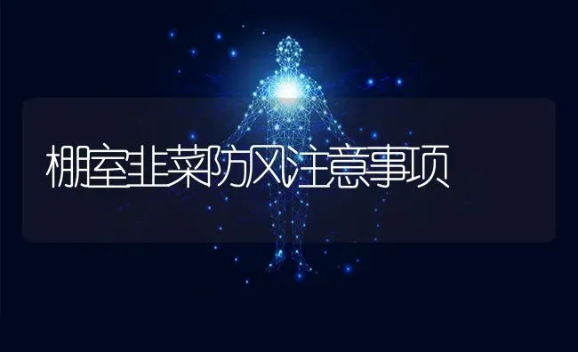 棚室韭菜防风注意事项 | 蔬菜种植