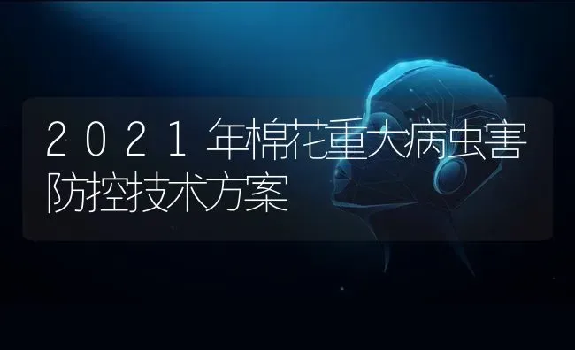 2021年棉花重大病虫害防控技术方案 | 种植病虫害防治