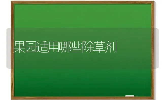 果园适用哪些除草剂 | 瓜果种植