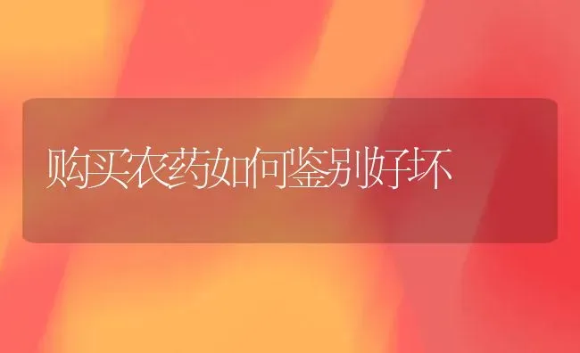 购买农药如何鉴别好坏 | 种植病虫害防治