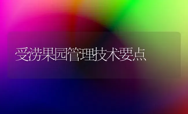 受涝果园管理技术要点 | 瓜果种植