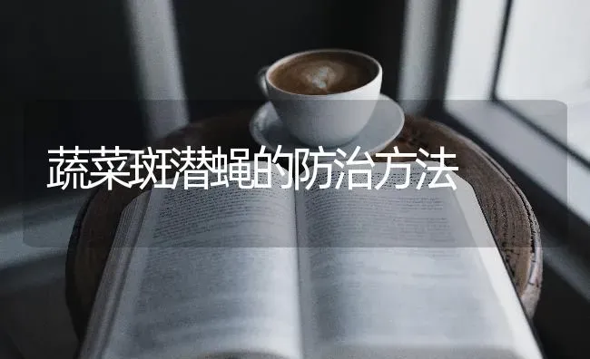 蔬菜斑潜蝇的防治方法 | 蔬菜种植