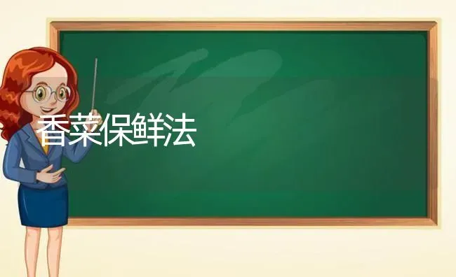 香菜保鲜法 | 蔬菜种植
