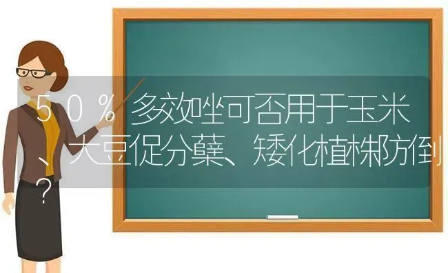 50%多效唑可否用于玉米、大豆促分蘖、矮化植株防倒？ | 粮油作物种植