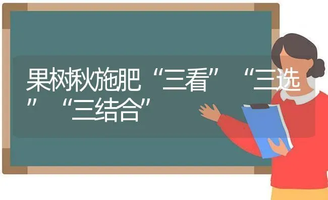 果树秋施肥“三看”“三选”“三结合” | 瓜果种植