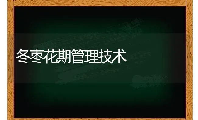 冬枣花期管理技术 | 瓜果种植