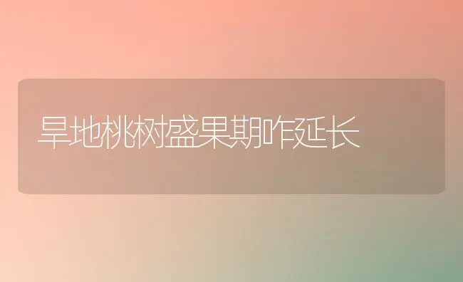 旱地桃树盛果期咋延长 | 瓜果种植