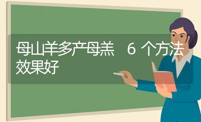 母山羊多产母羔 6个方法效果好 | 瓜果种植