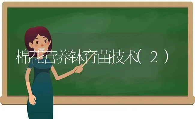 棉花营养钵育苗技术(2) | 粮油作物种植