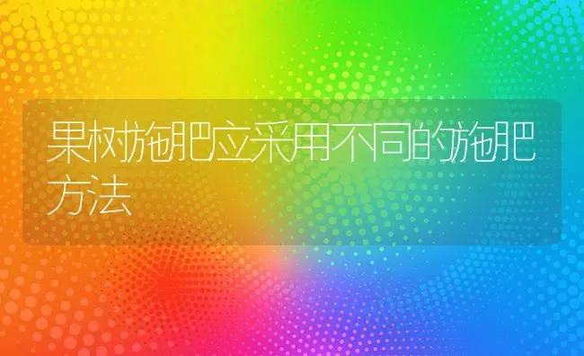 果树施肥应采用不同的施肥方法 | 瓜果种植