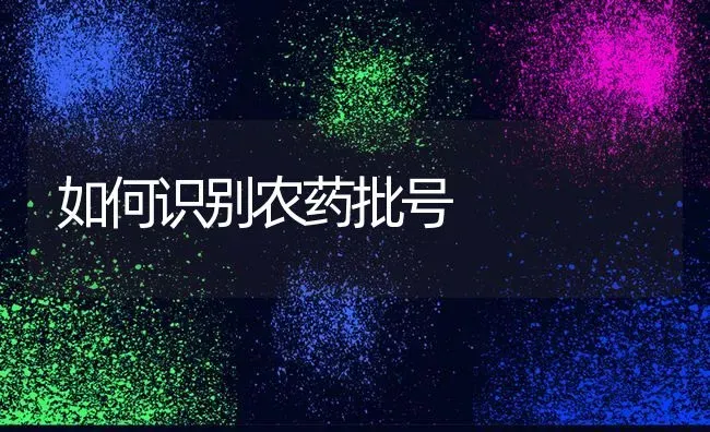 如何识别农药批号 | 种植病虫害防治