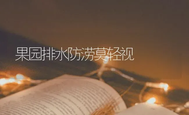 果园排水防涝莫轻视 | 瓜果种植