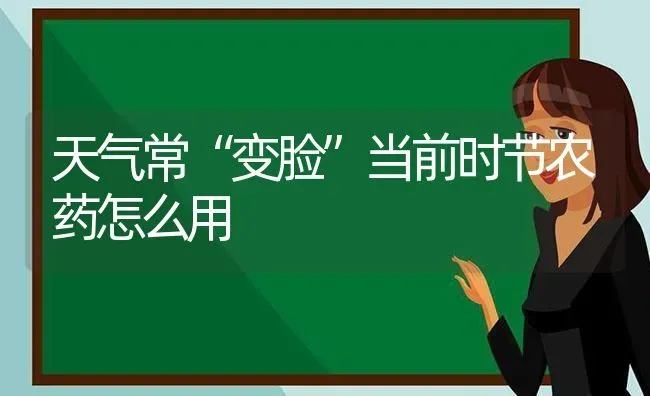 天气常“变脸”当前时节农药怎么用 | 种植病虫害防治