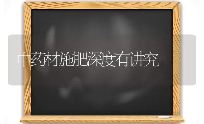 中药材施肥深度有讲究 | 药材种植