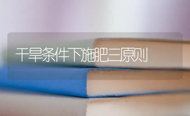 干旱条件下施肥三原则 | 种植肥料施肥