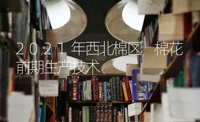 2021年西北棉区 棉花前期生产技术 | 粮油作物种植