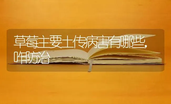 草莓主要土传病害有哪些，咋防治 | 瓜果种植