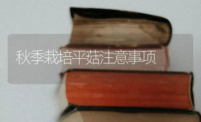 秋季栽培平菇注意事项 | 食用菌种植
