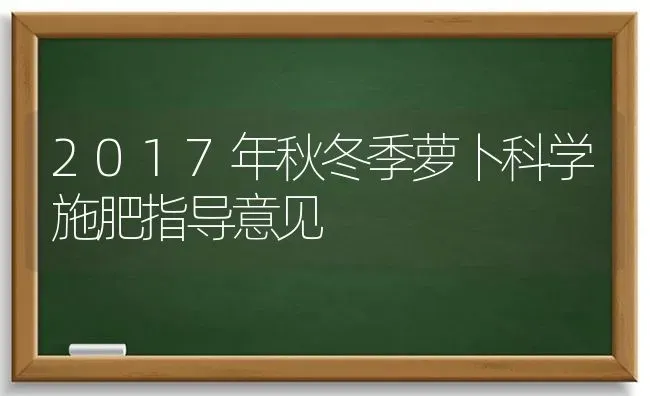 2017年秋冬季萝卜科学施肥指导意见 | 种植肥料施肥