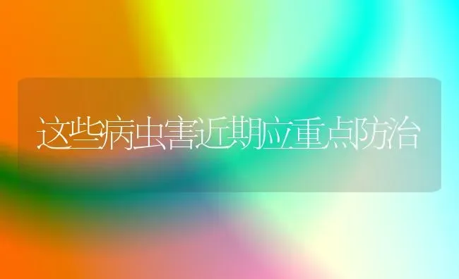 这些病虫害近期应重点防治 | 种植病虫害防治