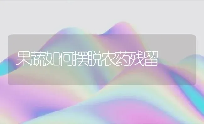 果蔬如何摆脱农药残留 | 瓜果种植