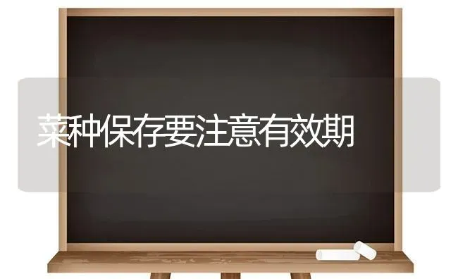 菜种保存要注意有效期 | 瓜果种植
