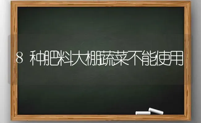 8种肥料大棚蔬菜不能使用 | 蔬菜种植