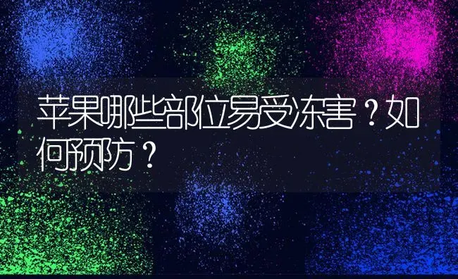 苹果哪些部位易受冻害？如何预防？ | 瓜果种植