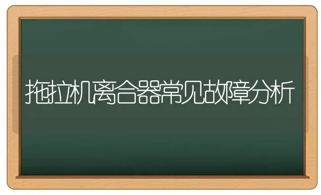 拖拉机离合器常见故障分析 | 瓜果种植