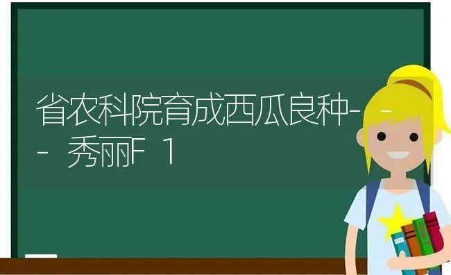 省农科院育成西瓜良种---秀丽F1 | 瓜果种植