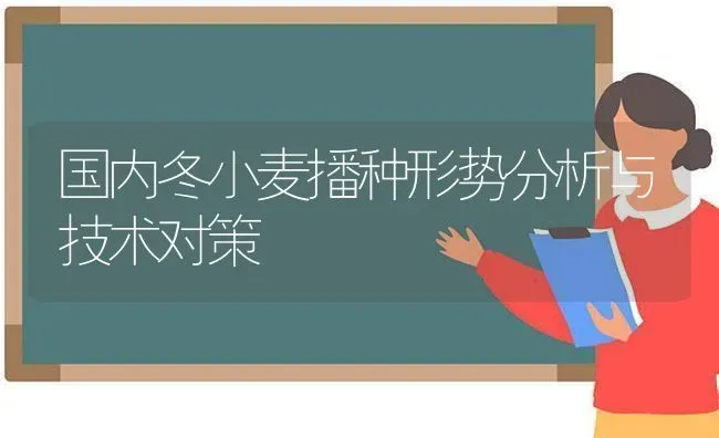 国内冬小麦播种形势分析与技术对策 | 粮油作物种植