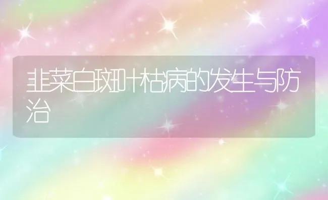 韭菜白斑叶枯病的发生与防治 | 蔬菜种植