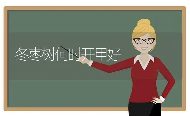 冬枣树何时开甲好 | 瓜果种植