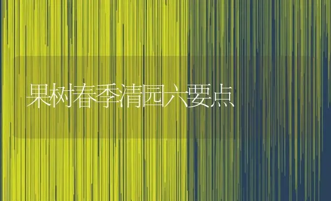果树春季清园六要点 | 瓜果种植