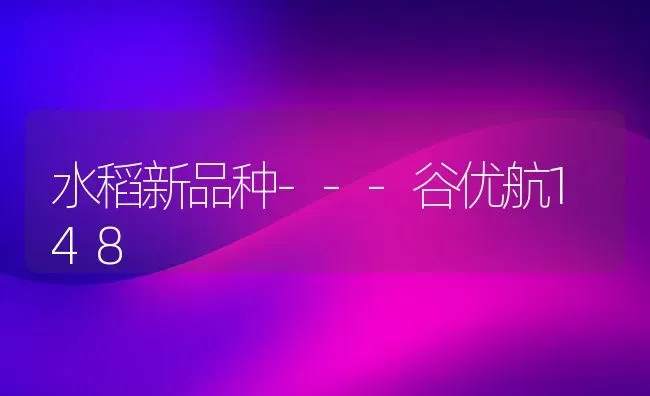 水稻新品种---谷优航148 | 粮油作物种植