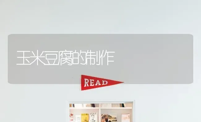玉米豆腐的制作 | 粮油作物种植