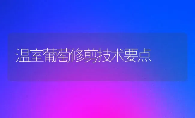温室葡萄修剪技术要点 | 瓜果种植